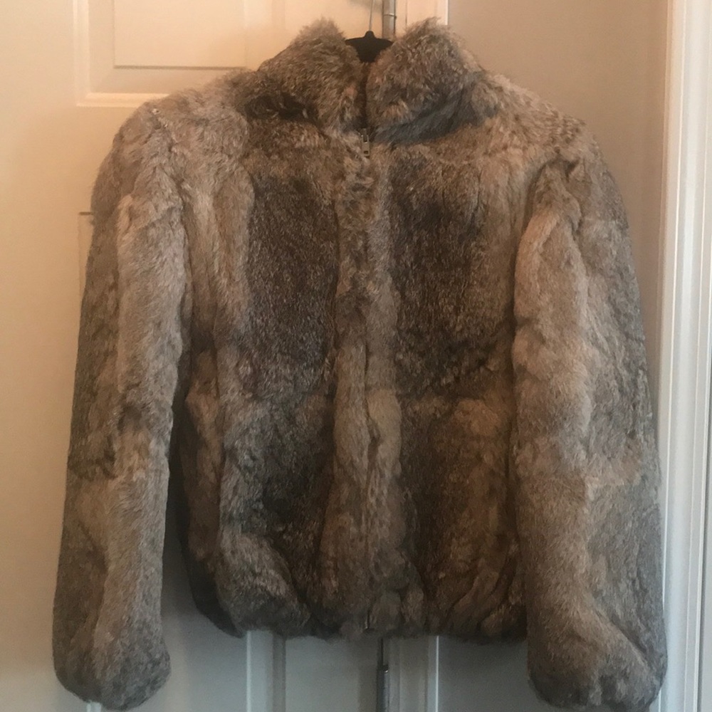 100% Genuine Rabbit Fur Jacket - Picture 2 of 6